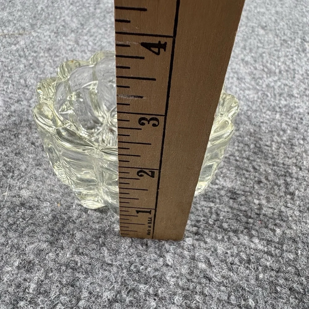 Vintage Princess House Pair of Reversible 3-Way Ribbed Crystal Candle Holders‎